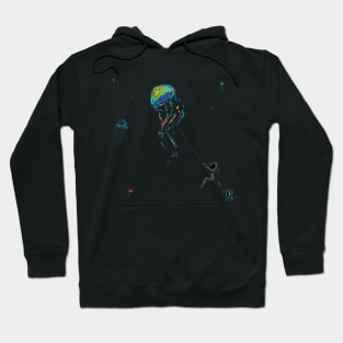 Jellyfish Flying Astronaut Hoodie